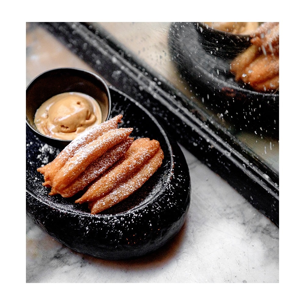 los churros at anahi paris restaurant for desert